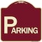 Signmission Designer Series Sign-Parking, Burgundy Heavy-Gauge Aluminum Sign, 18" x 18", BU-1818-24514 A-DES-BU-1818-24514 - alternate 1